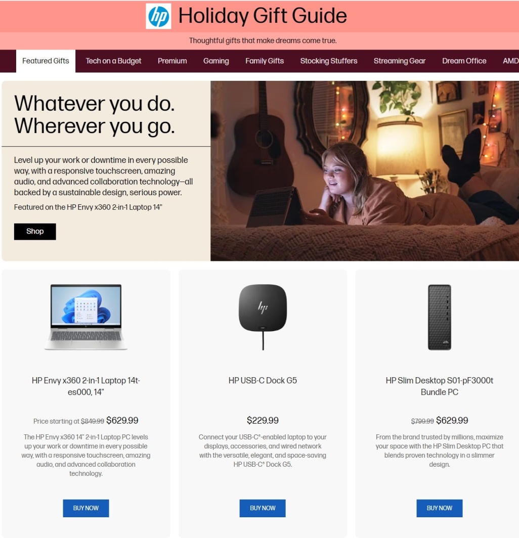 HP Holiday Gift Guide 2023 - Page 1