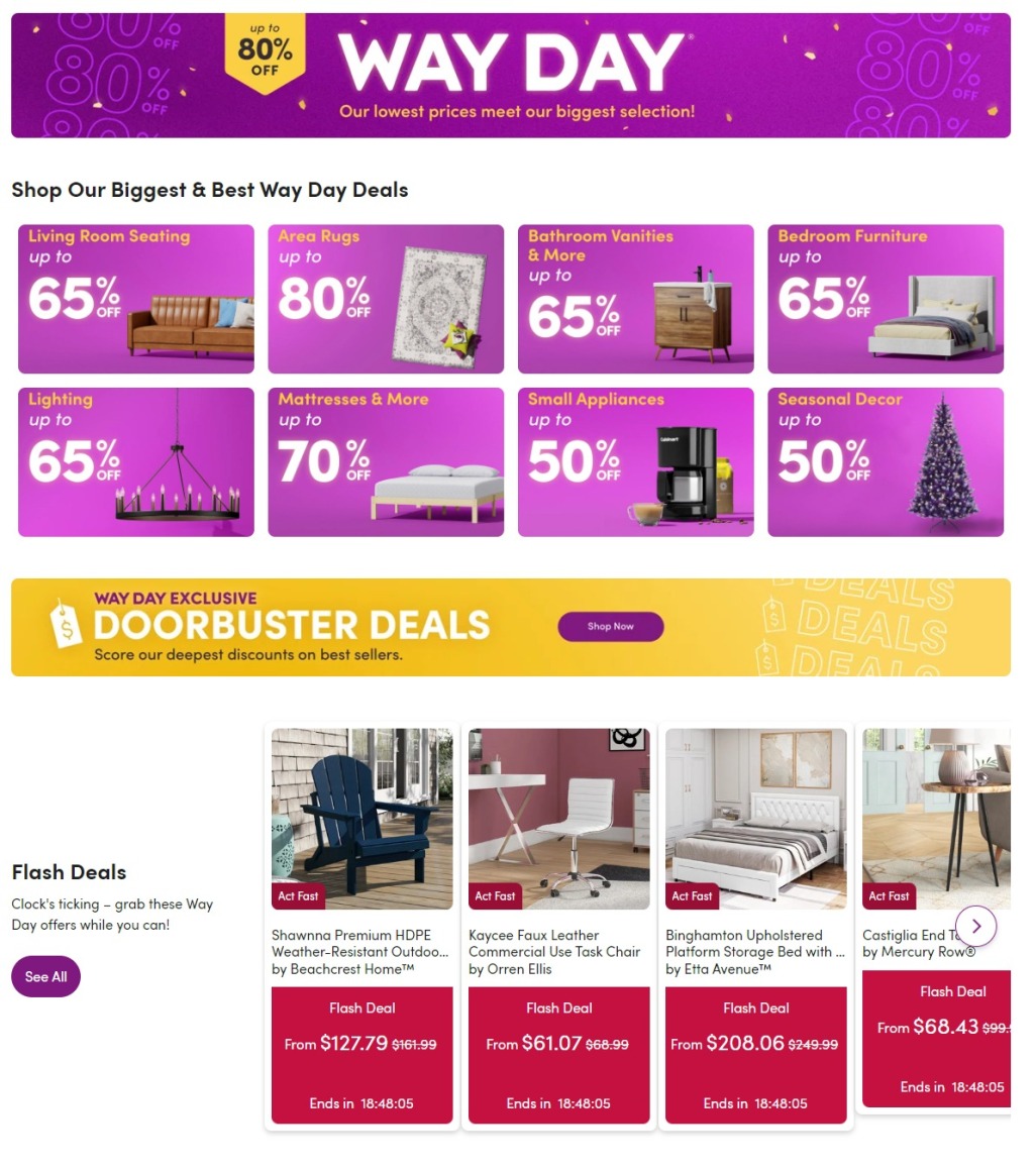 Wayfair Way Day Sale 2023 - Page 1