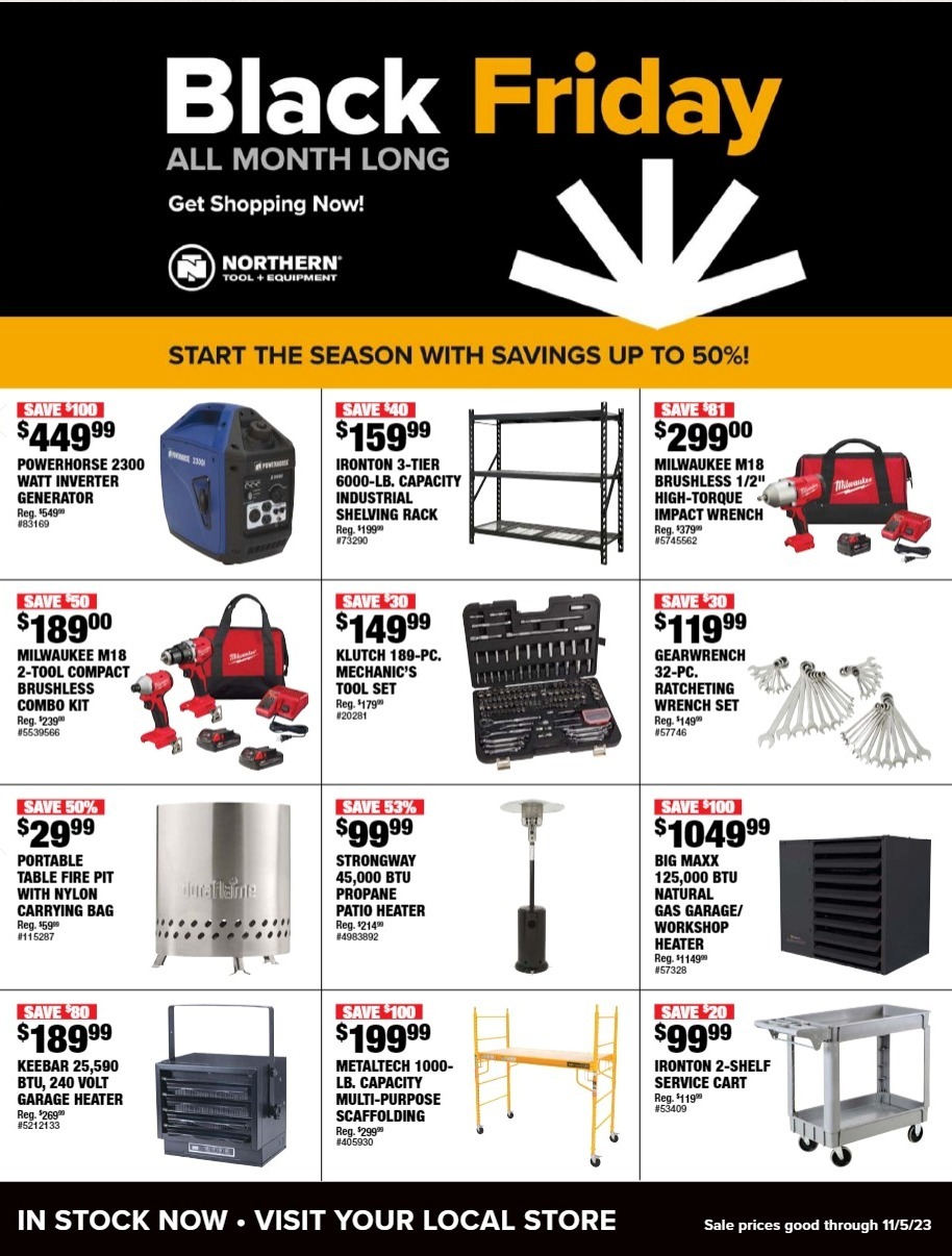 Northern Tool Pre-Black Friday 2023 - Page 1