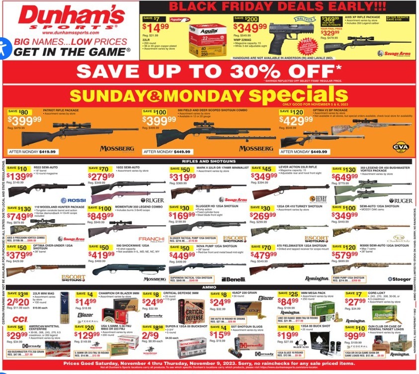 Dunham's Sports Pre-Black Friday 2023 - Page 1