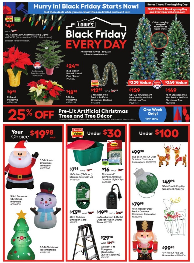 Lowe's Pre-Black Friday Nov. 9th 2023 - Page 1