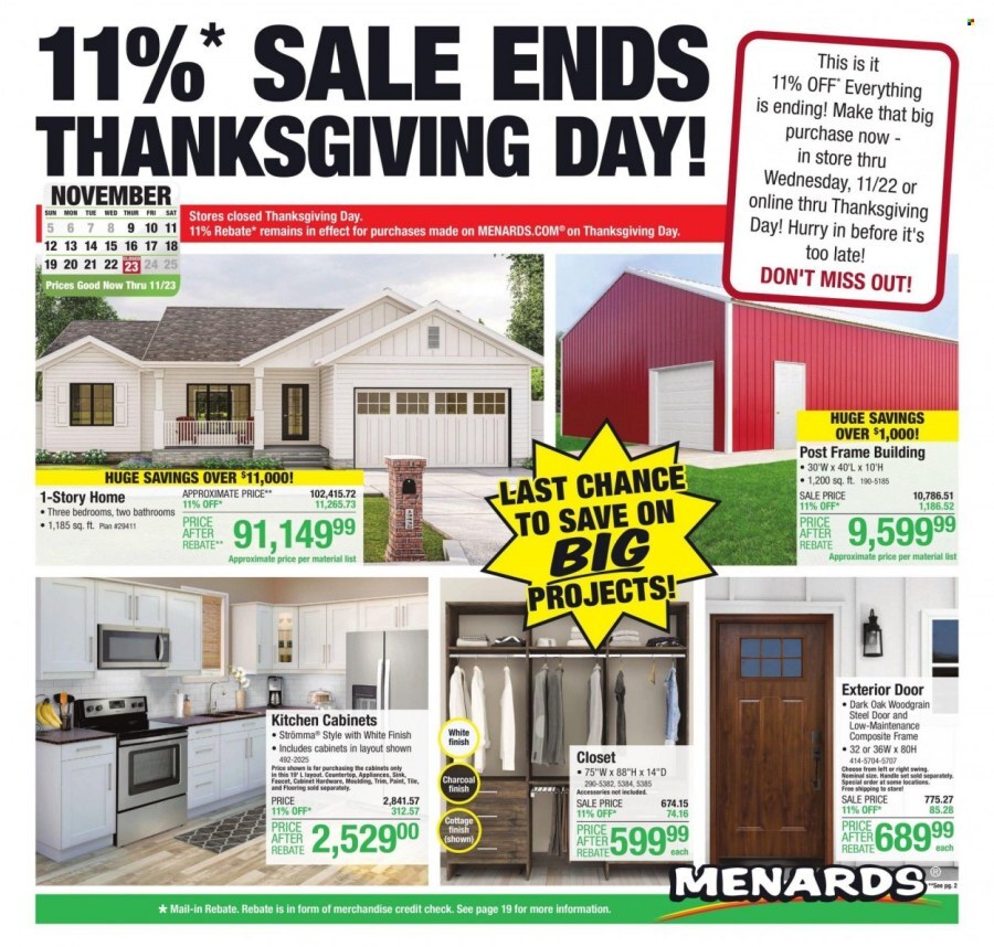 Menards Pre-Black Friday 2023 - Page 1
