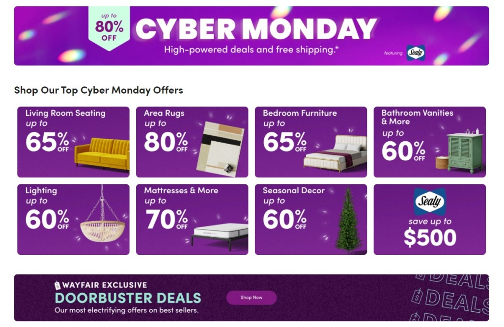 Wayfair Cyber Monday 2023 - Page 1