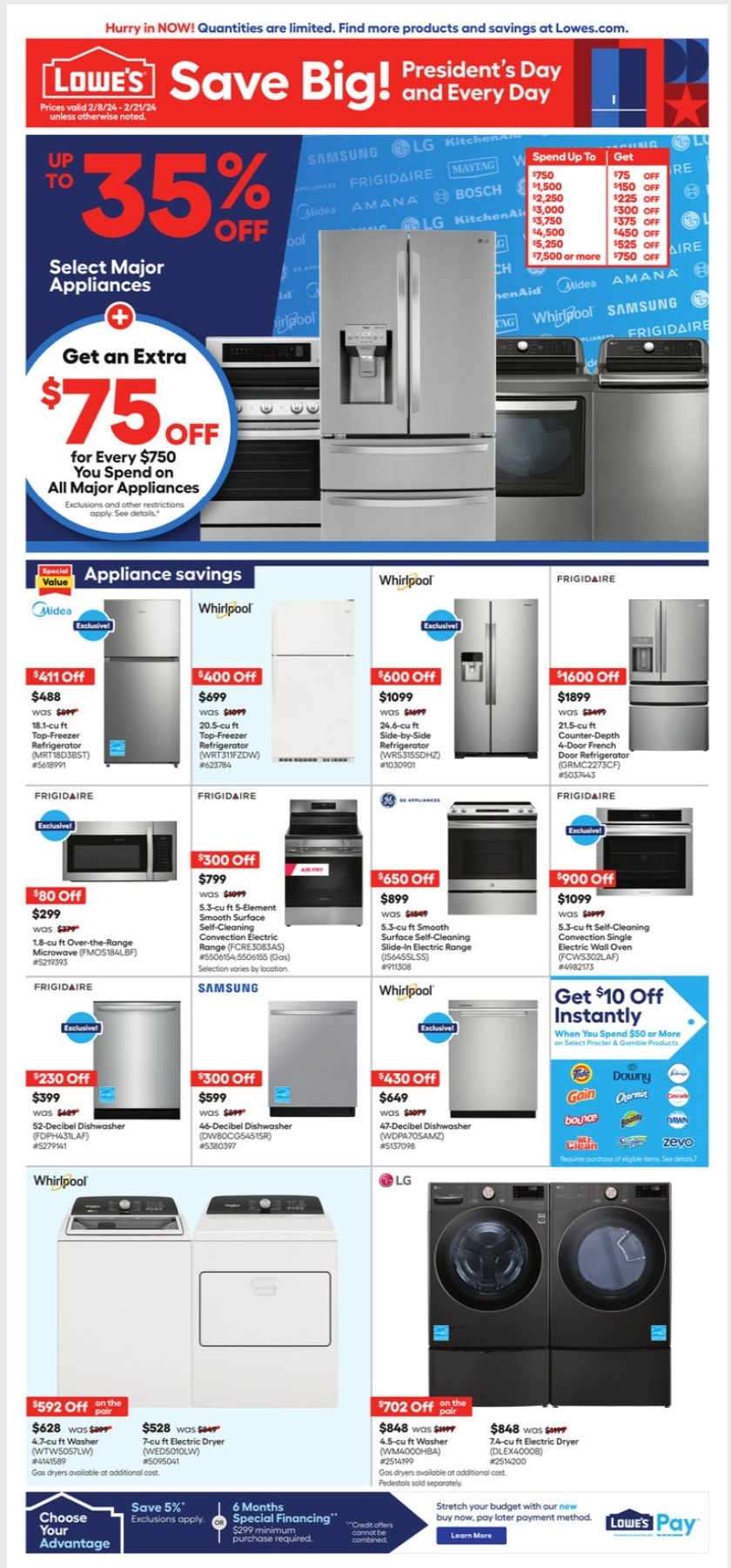 Lowe's Presidents Day 2024 - Page 1