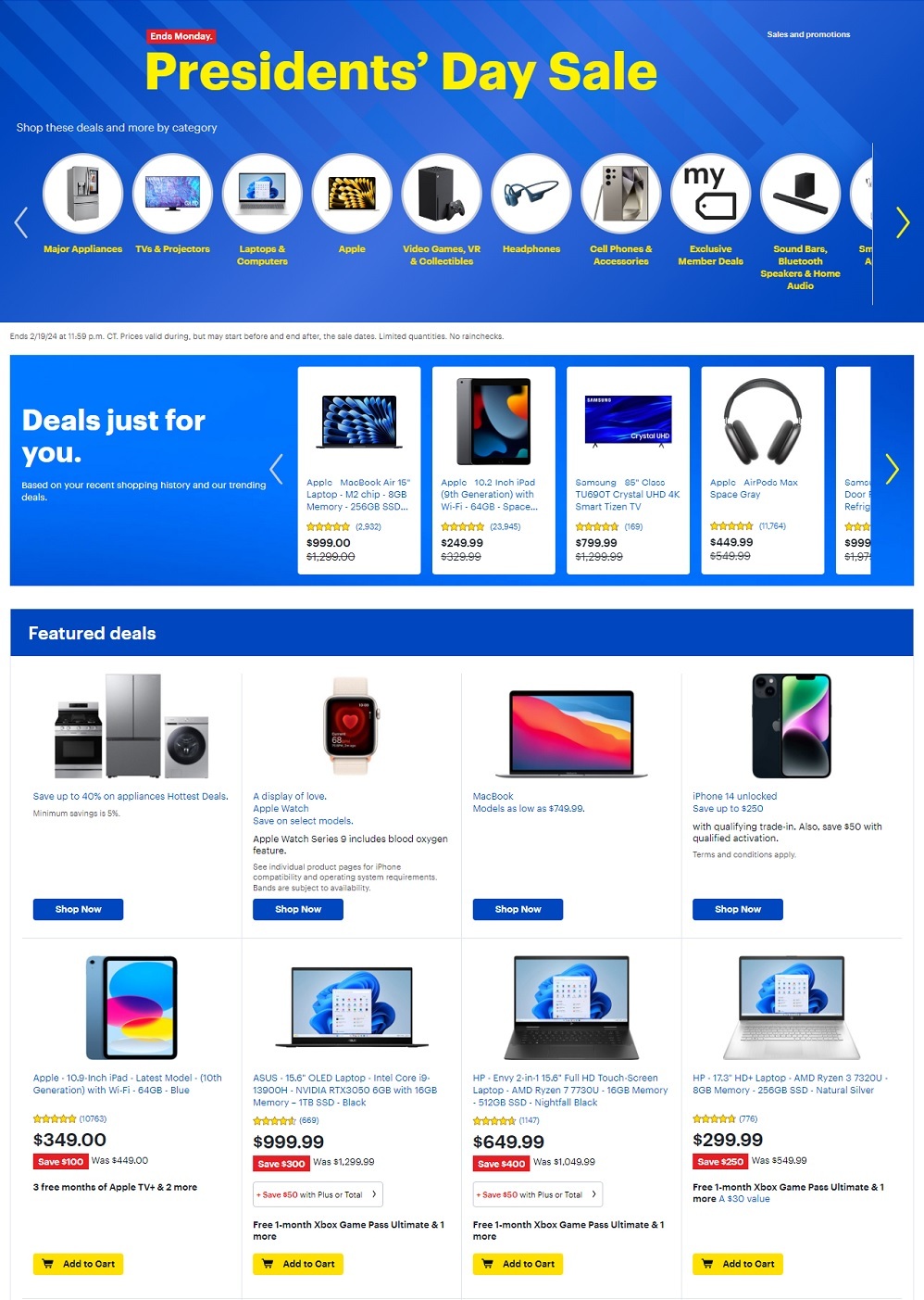 Best Buy Presidents Day 2024 - Page 1