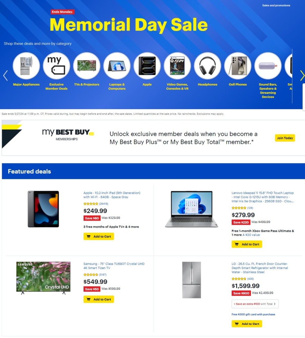 Best Buy Memorial Day 2024 - Page 1