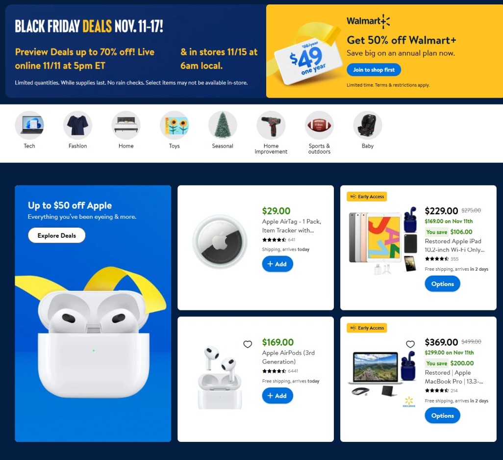 Walmart Black Friday 2024 Nov 11-17 - Page 1