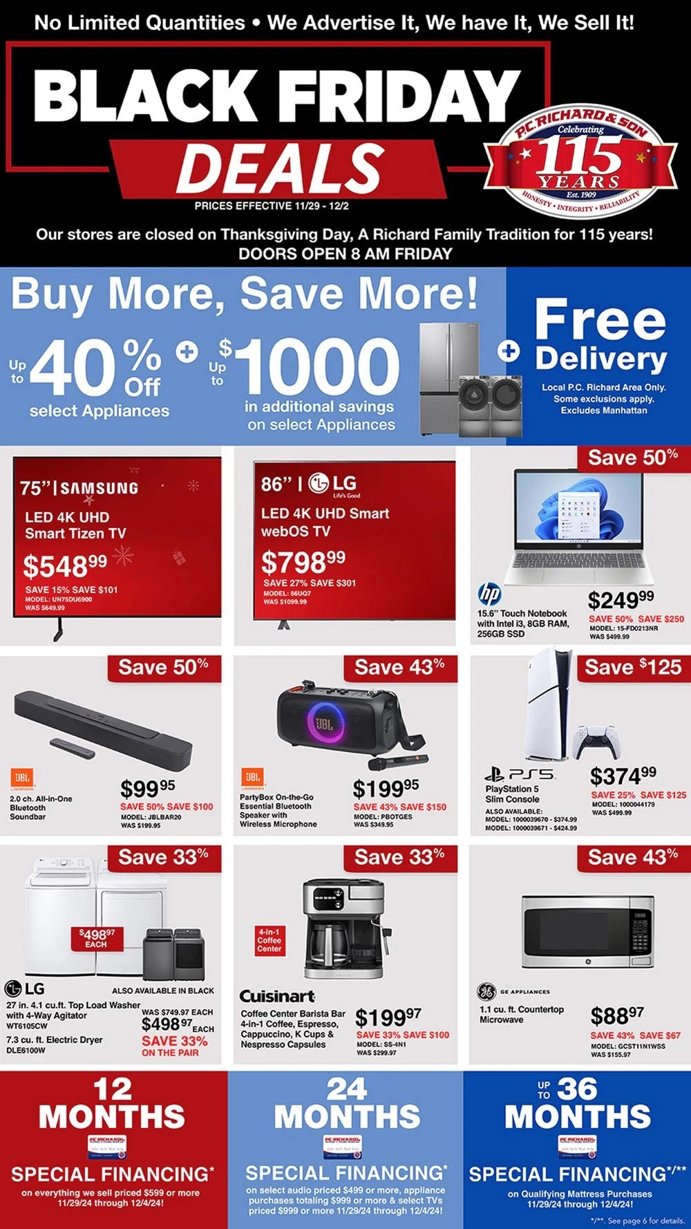 P.C. Richard & Son Black Friday 2024 - Page 1