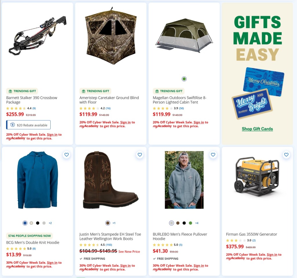 Academy Sports + Outdoors Cyber Monday 2024 - Page 1