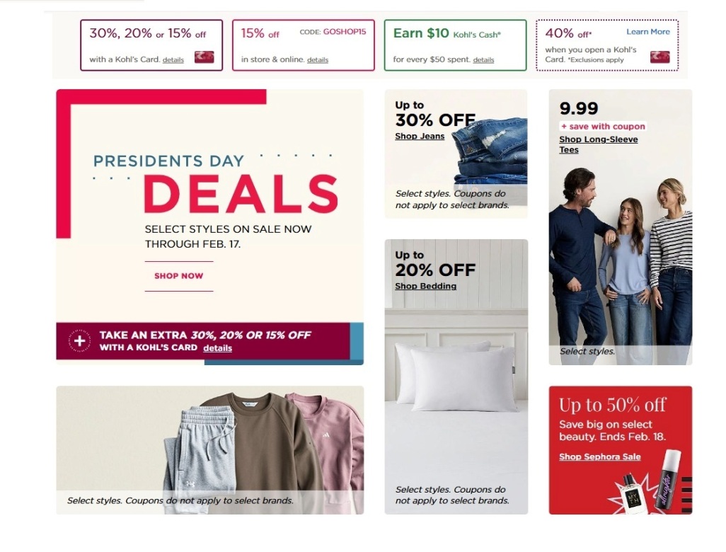 Kohl's Presidents' Day 2025 - Page 1