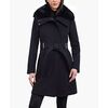 Michael Michael Kors Women's Belted Faux-Fur-Collar Coat