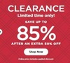 Save Up to 85% After an Extra 50% off
