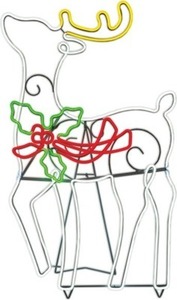 GE 48-in Reindeer Free Standing Decoration with Multicolor LED Lights