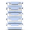 Ello 10pc Glass Meal Prep Food Storage Container Set Blue