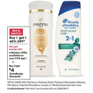 Buy 1 get 1 40% off Also get w/Mystery offer available on your CVS app + Buy 2 get $4 Extra bucks Rewards