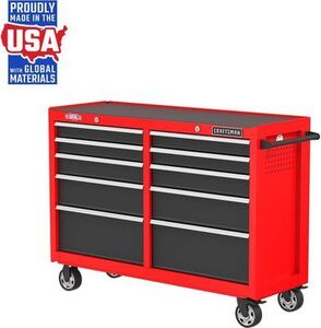 CRAFTSMAN  52-in 10-Drawer Steel Rolling Tool Cabinet