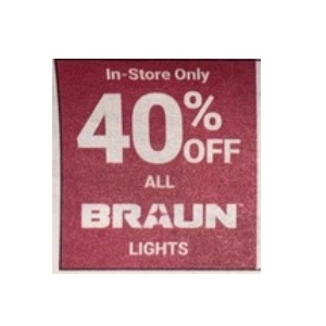 40% off All Braun Lights