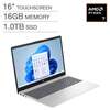 HP Pavilion 16-inch Touchscreen Laptop AMD Ryzen 7 Integrated Graphics