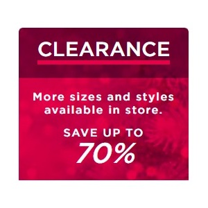 Save Up to 70%  on Clearance