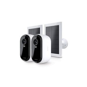 Arlo Essential Outdoor Camera 2K 2nd Generation 2 Cam and 2 Solar Panel Charger
