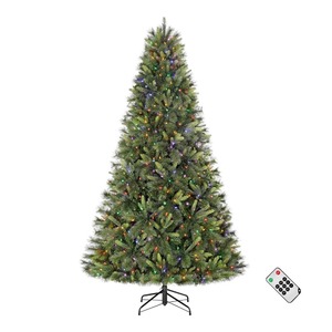 Home Accents Holiday 7.5 ft. Pre-Lit LED Forest Pine Artificial Christmas Tree