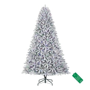 Home Accents Holiday 7.5 ft. Pre-Lit LED Starry Light Fraser Fir Flocked Artificial Christmas Tree