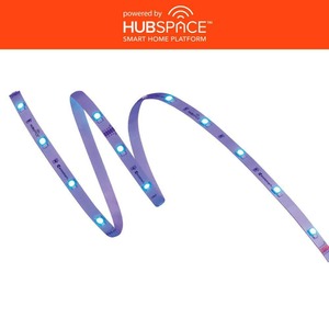 EcoSmart 16.4 ft. Smart RGBW Color Changing Dimmable Plug-In LED Strip Light Powered by Hubspace