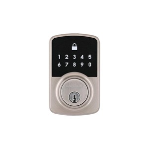 Defiant Square Compact Hubspace Satin Nickel Electronic Single Cylinder Deadbolt