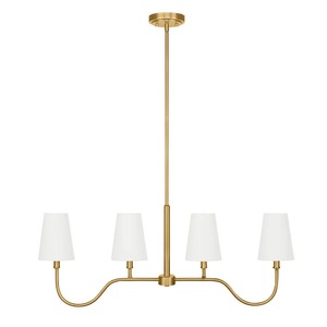 Hampton Bay Vernon Hills 4-Light Antique Brass Island Pendant Light