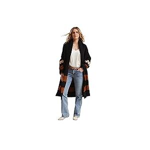 KASHWÉRE Women's Aztec Shawl Collar Coat, One Size