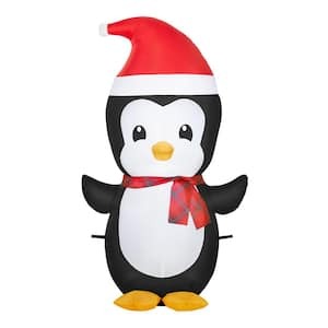4-ft LED Pre-Lit Inflatable Max with Wreat