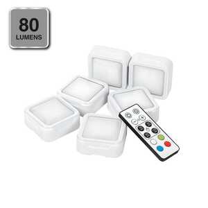 Defiant 80 Lumens Integrated LED Puck Lights with Remote Control (6-Pack)