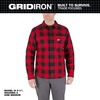 Milwaukee Men's Large Red GRIDIRON Flannel Shirt