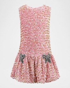 Lola + The Boys Girl's Sequin Dress W/ Bows, Size 4-14