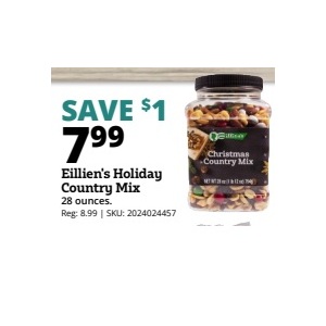 Eillien's Holiday Country Mix 28 ounces