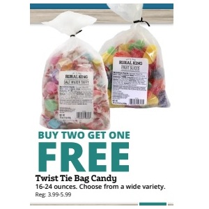 Buy 2 Get 1 FREE Twist Tie Bag Candy 16-24 ounces