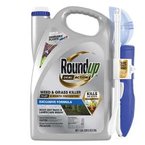 Roundup 1 Gal. Dual Action Weed and Grass Killer Plus 4-Month Preventer with Sure Shot Wand