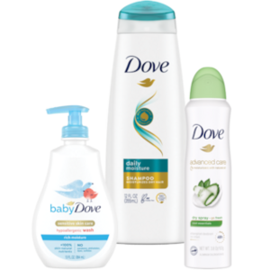 Dove Baby, Hair or Personal Care $4 to $11
