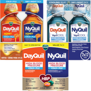 Vicks Dayquil, Nyquil or Sinex